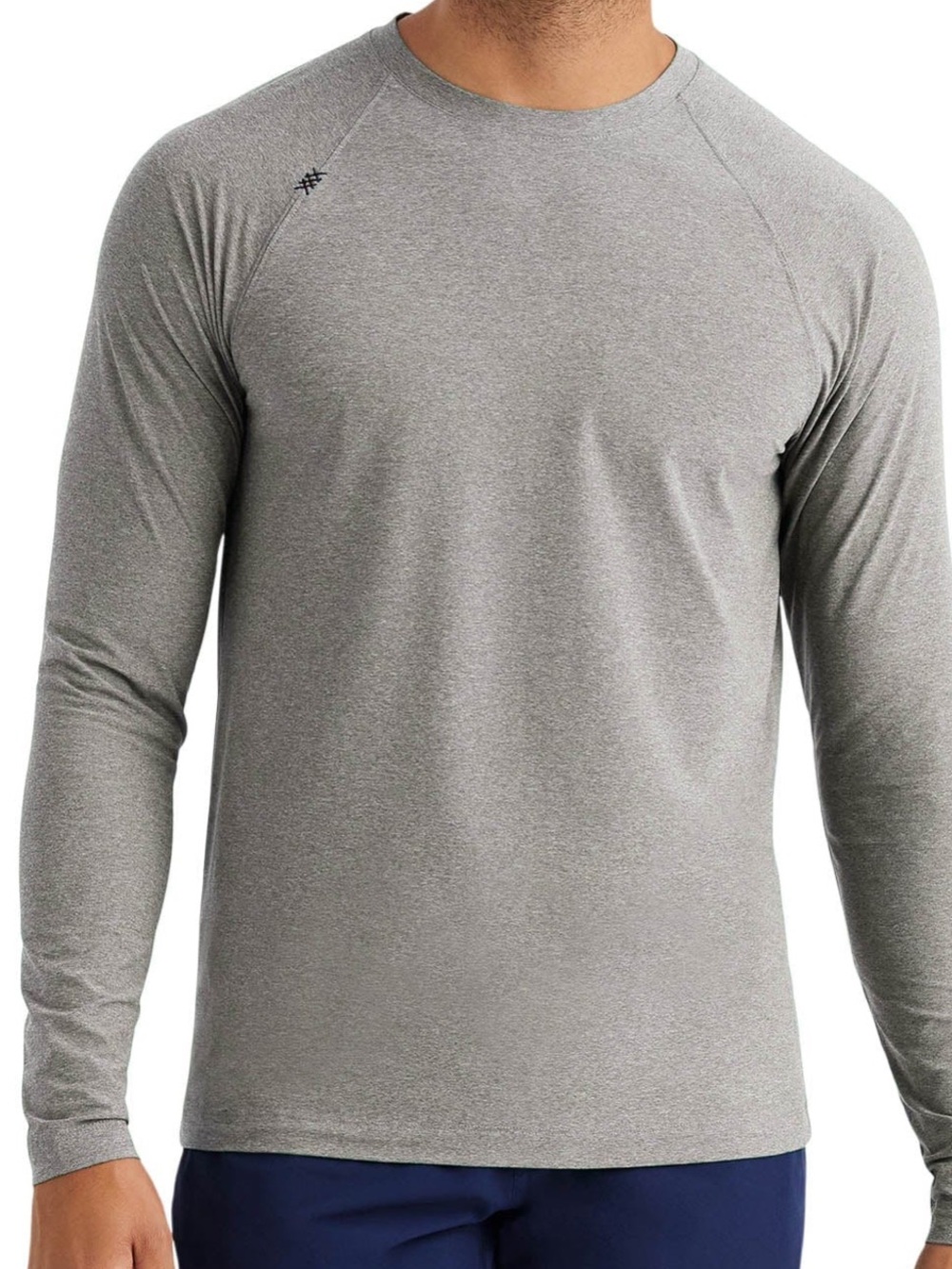 RHONE Men's Long-Sleeve Heather Gray Performance Tee